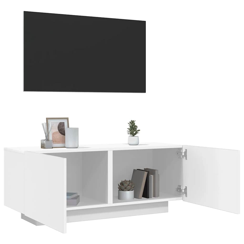 Mobile Porta TV Bianco 100x35x40 cm in Legno Multistrato - homemem39