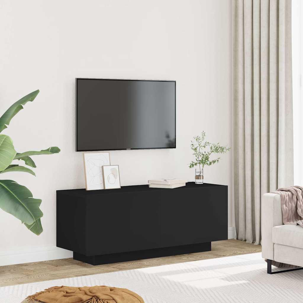 Mobile Porta TV Nero 100x35x40 cm in Legno Multistrato - homemem39