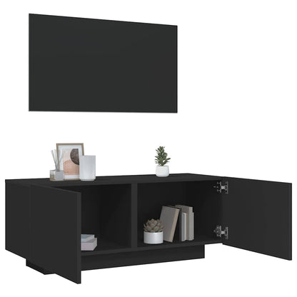 Mobile Porta TV Nero 100x35x40 cm in Legno Multistrato - homemem39