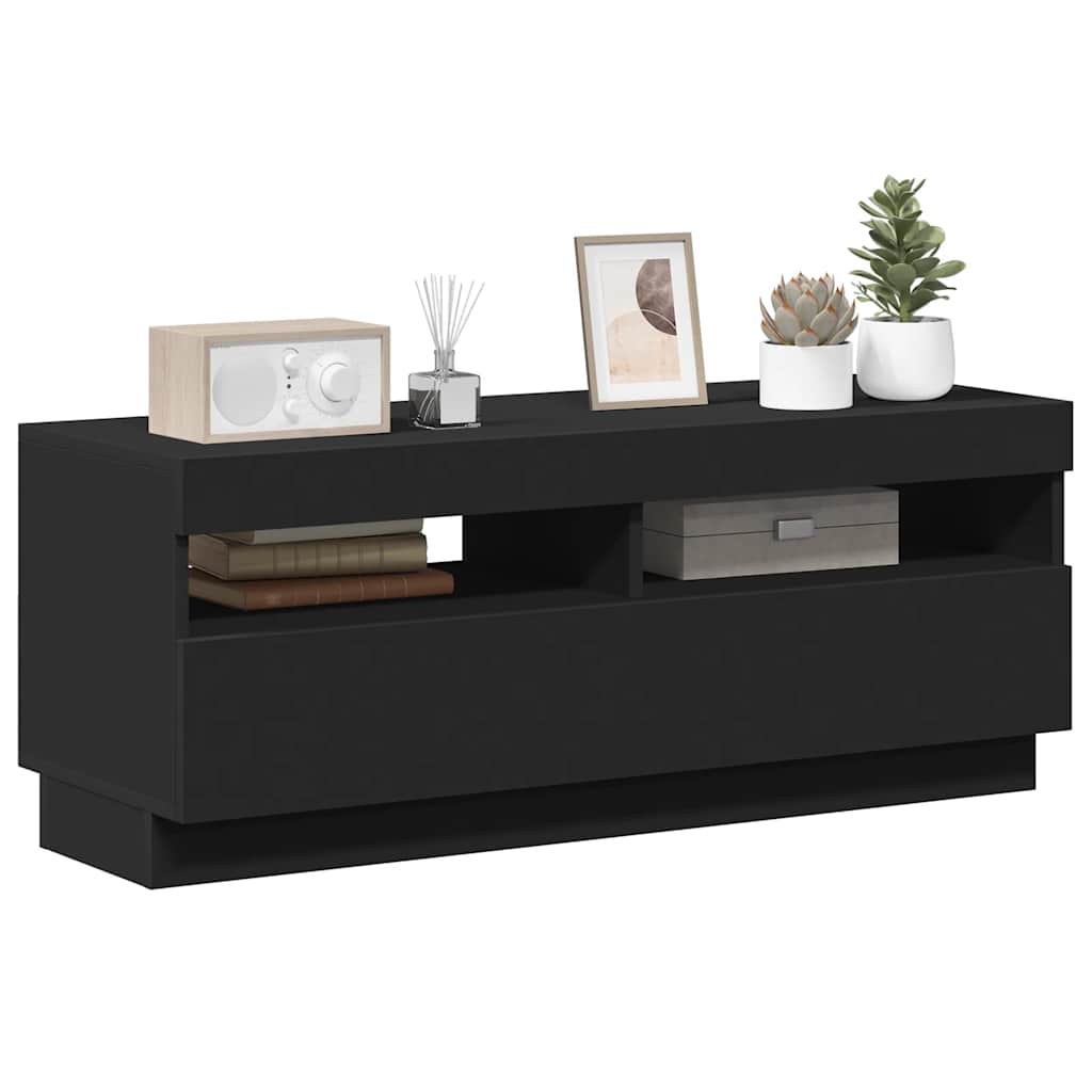 Mobile Porta TV con Luci LED Nero 100x35x40 cm - homemem39