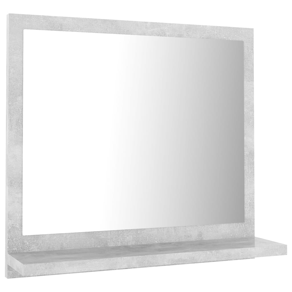 Specchio da Bagno Grigio Cemento 40x10,5x37cm Legno Multistrato | homemem39