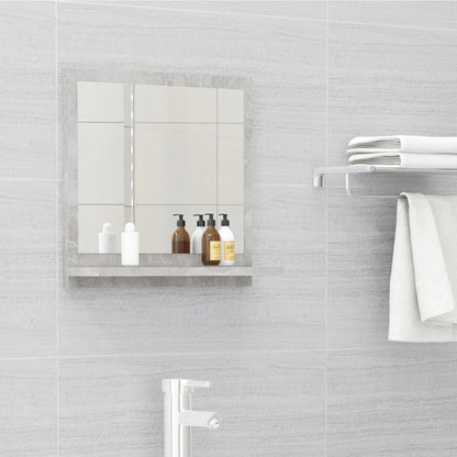 Specchio da Bagno Grigio Cemento 40x10,5x37cm Legno Multistrato | homemem39