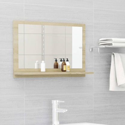 Specchio da Bagno Rovere Sonoma 60x10,5x37 cm Legno Multistrato | homemem39