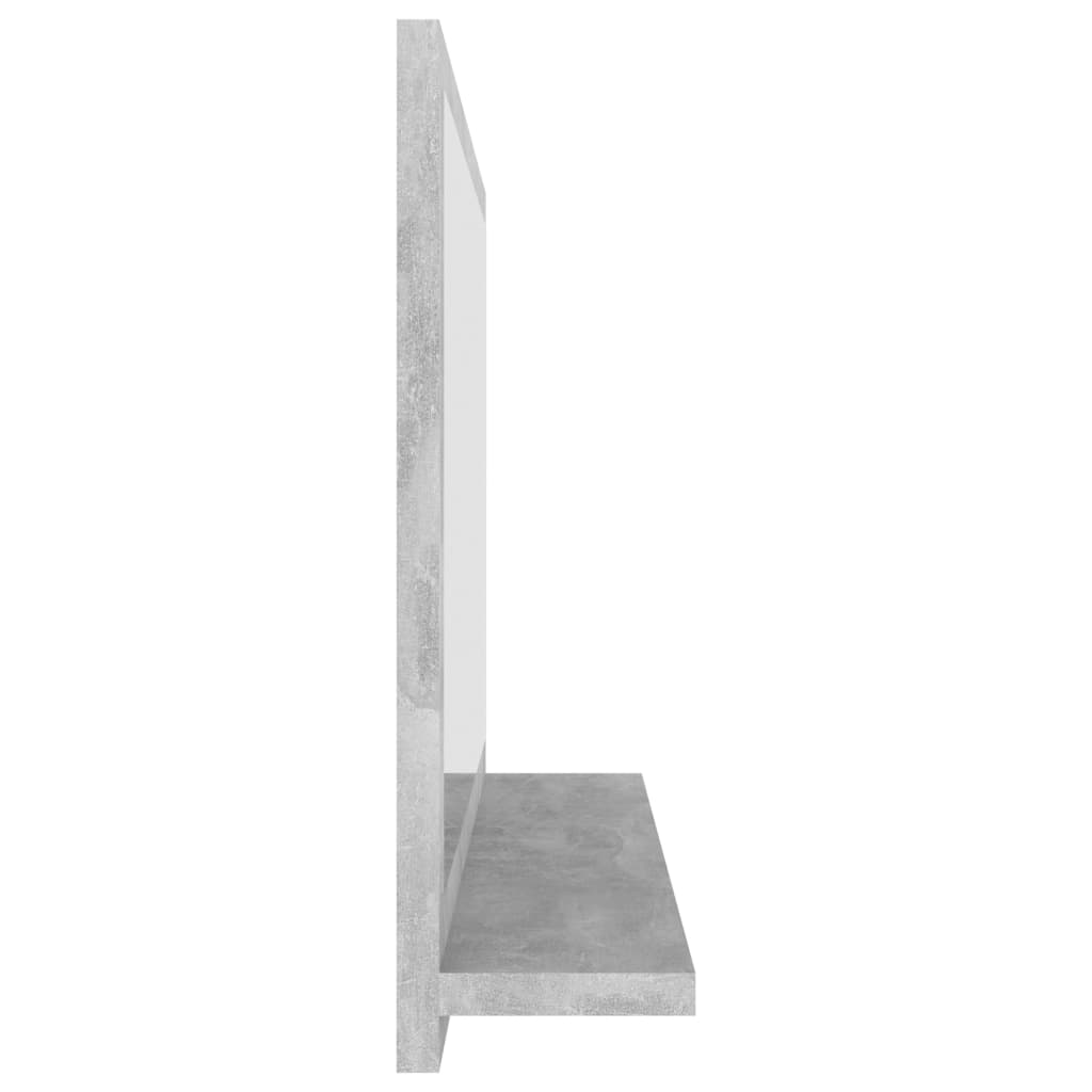 Specchio da Bagno Grigio Cemento 60x10,5x37cm Legno Multistrato | homemem39