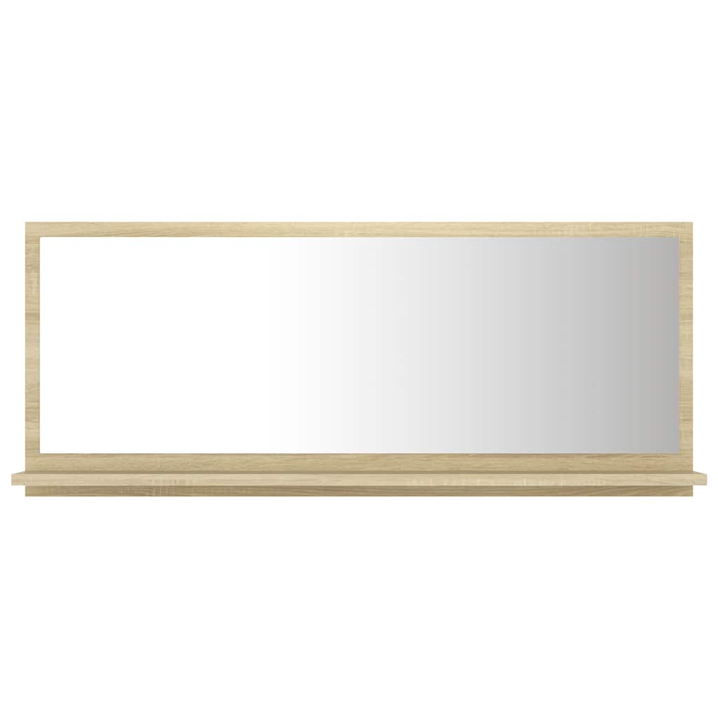 Specchio da Bagno Rovere Sonoma 90x10,5x37 cm Legno Multistrato | homemem39