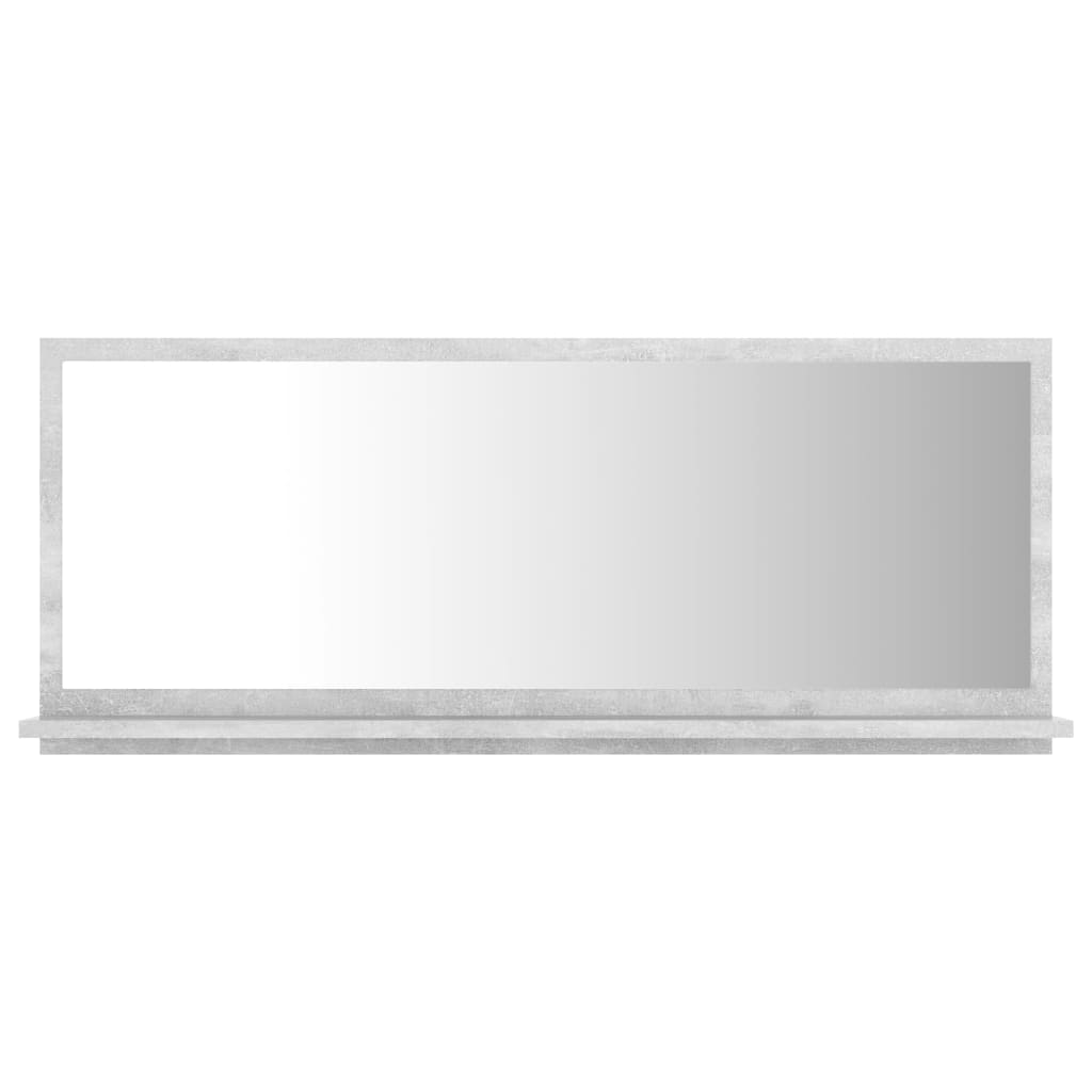 Specchio da Bagno Grigio Cemento 90x10,5x37cm Legno Multistrato | homemem39