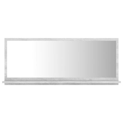 Specchio da Bagno Grigio Cemento 90x10,5x37cm Legno Multistrato | homemem39