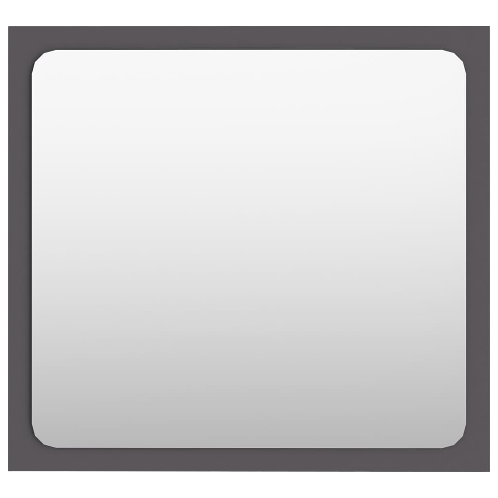 Specchio da Bagno Grigio 40x1,5x37 cm in Legno Multistrato | homemem39