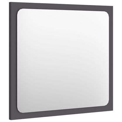 Specchio da Bagno Grigio 40x1,5x37 cm in Legno Multistrato | homemem39