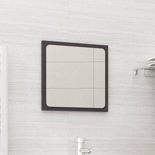 Specchio da Bagno Grigio 40x1,5x37 cm in Legno Multistrato | homemem39