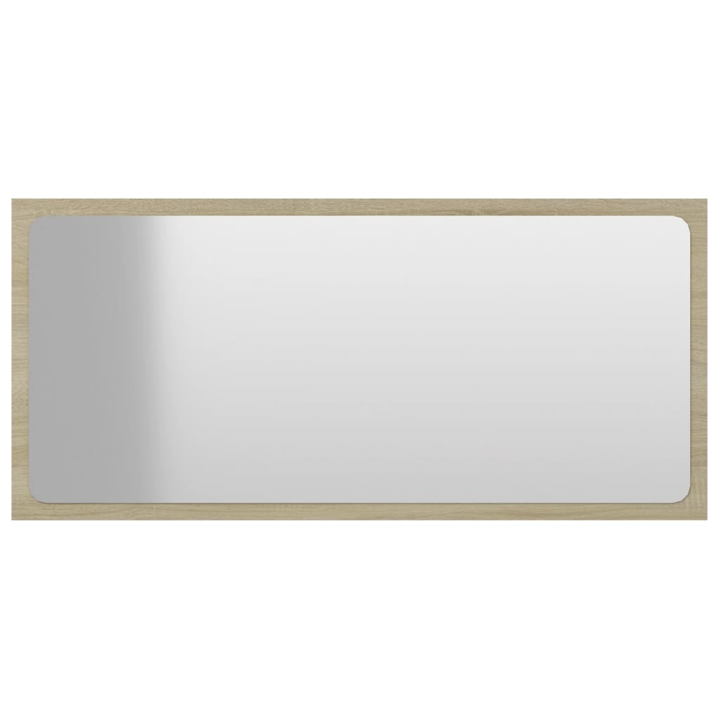 Specchio da Bagno Rovere Sonoma 80x1,5x37 cm Legno Multistrato | homemem39