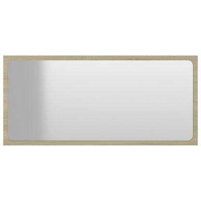Specchio da Bagno Rovere Sonoma 80x1,5x37 cm Legno Multistrato | homemem39