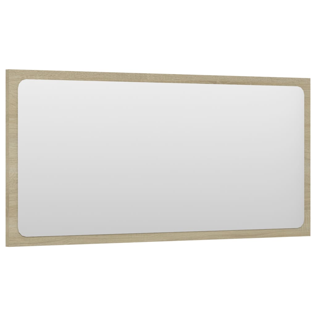 Specchio da Bagno Rovere Sonoma 80x1,5x37 cm Legno Multistrato | homemem39