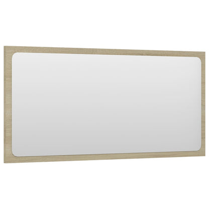 Specchio da Bagno Rovere Sonoma 80x1,5x37 cm Legno Multistrato | homemem39