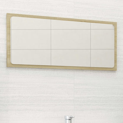 Specchio da Bagno Rovere Sonoma 80x1,5x37 cm Legno Multistrato | homemem39