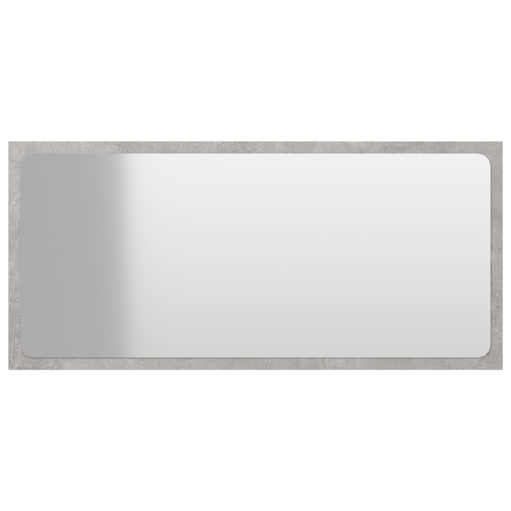 Specchio da Bagno Grigio Cemento 80x1,5x37 cm Legno Multistrato | homemem39