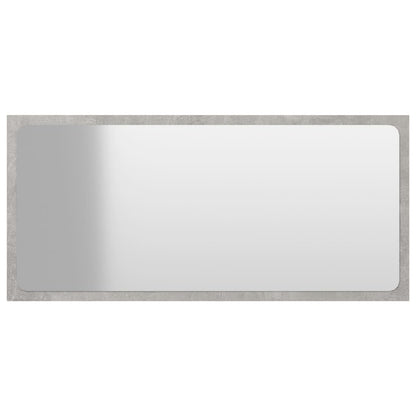 Specchio da Bagno Grigio Cemento 80x1,5x37 cm Legno Multistrato | homemem39