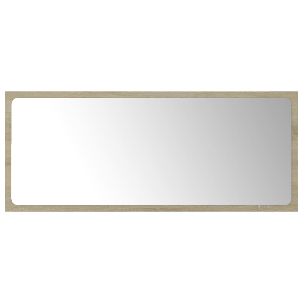 Specchio da Bagno Rovere Sonoma 90x1,5x37 cm Legno Multistrato | homemem39