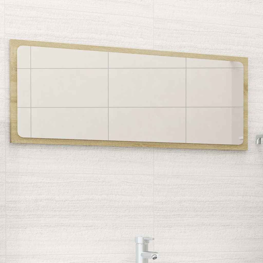 Specchio da Bagno Rovere Sonoma 90x1,5x37 cm Legno Multistrato | homemem39