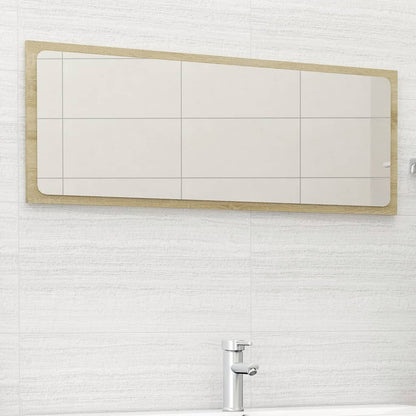 Specchio da Bagno Rovere Sonoma 100x1,5x37 cm Legno Multistrato | homemem39