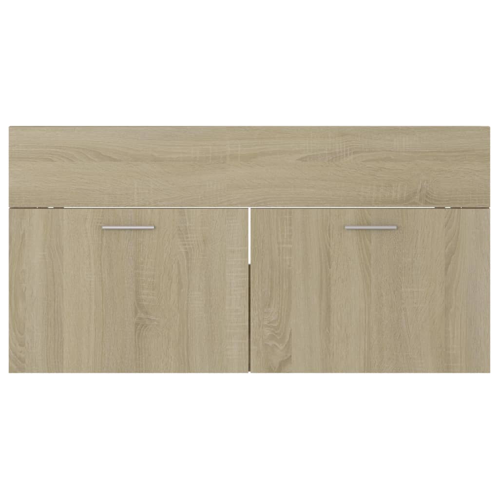 Mobile Sottolavabo Rovere Sonoma 90x38,5x46cm Legno Multistrato | homemem39