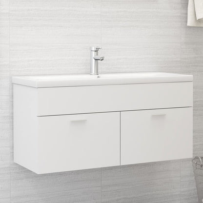 Mobile Lavabo Bianco 100x38,5x46 cm in Legno Multistrato