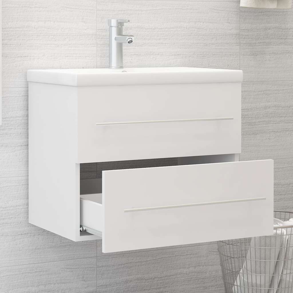 Mobile Lavabo Bianco 60x38,5x48 cm in Legno Multistrato