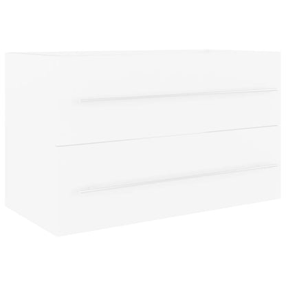 Mobile Lavabo Bianco 80x38,5x48 cm in Legno Multistrato | homemem39