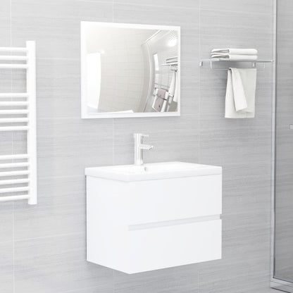 Mobile Lavabo Bianco 60x38,5x45 cm in Legno Multistrato | homemem39