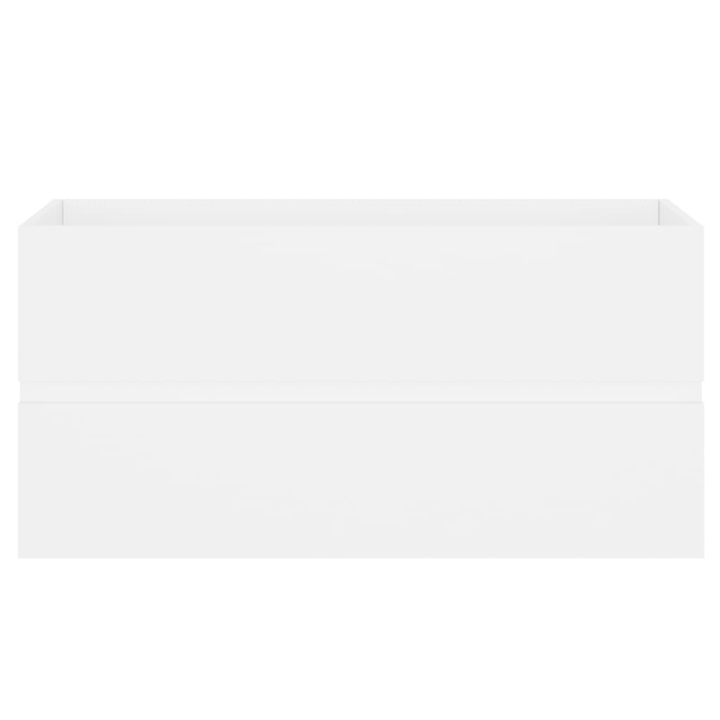 Mobile Lavabo Bianco 90x38,5x45 cm in Legno Multistrato | homemem39
