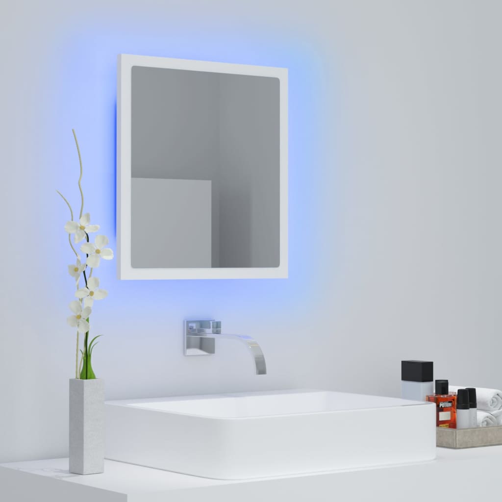 Specchio da Bagno con LED Bianco 40x8,5x37 cm in Acrilico | homemem39