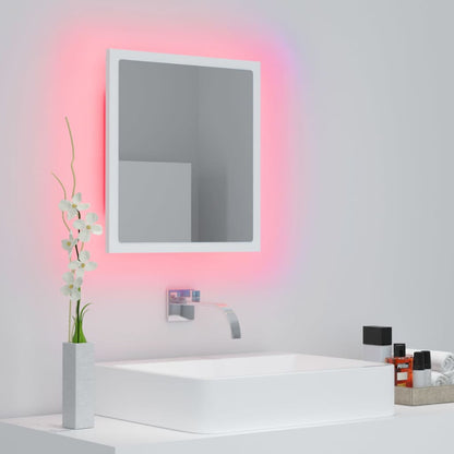 Specchio da Bagno con LED Bianco 40x8,5x37 cm in Acrilico | homemem39