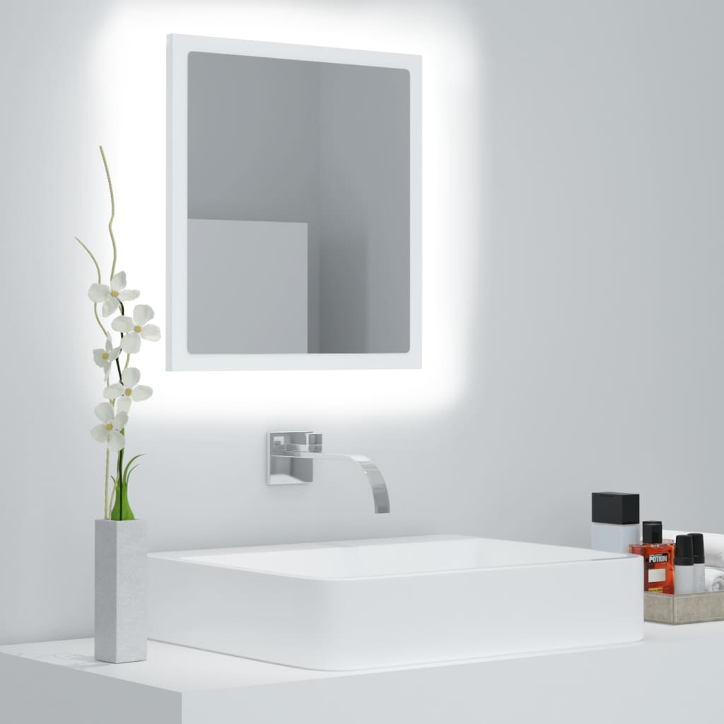Specchio da Bagno con LED Bianco 40x8,5x37 cm in Acrilico | homemem39