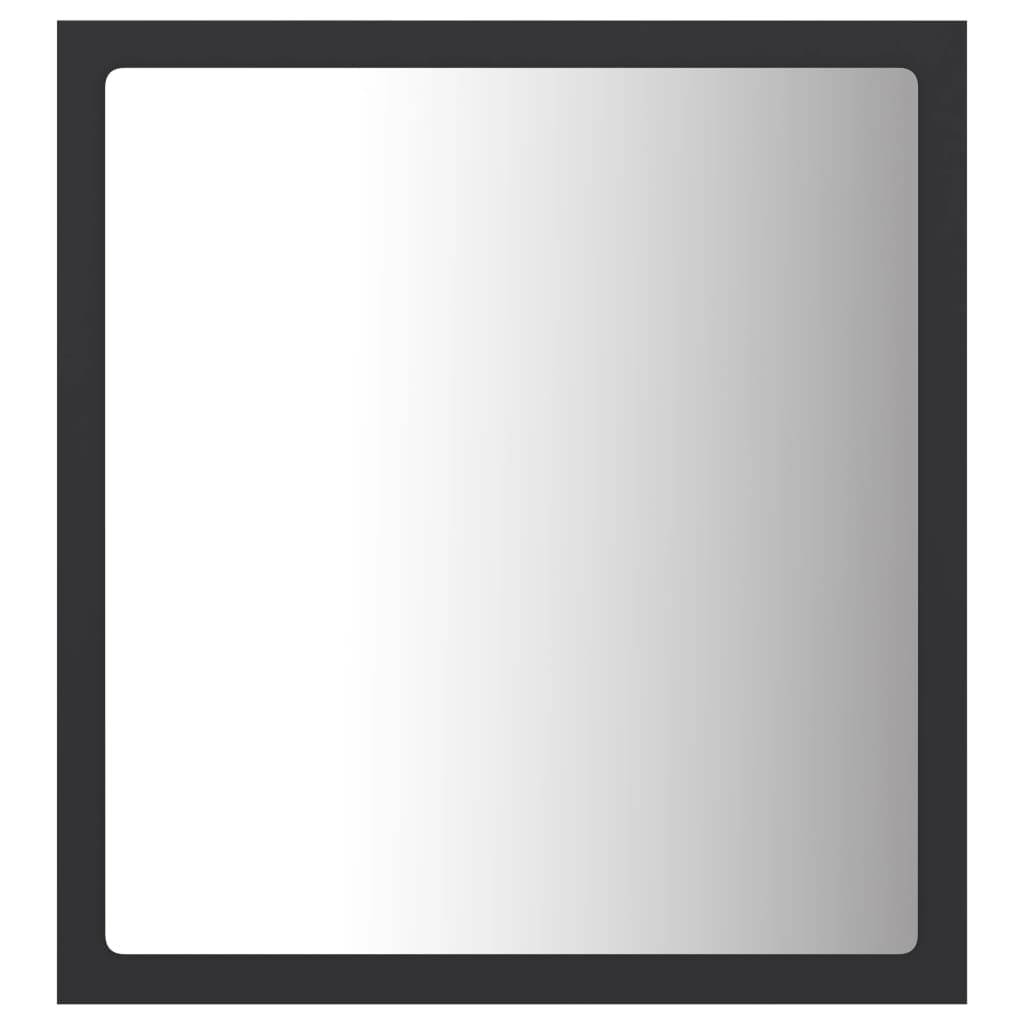 Specchio da Bagno a LED Grigio 40x8,5x37 cm in Acrilico - homemem39