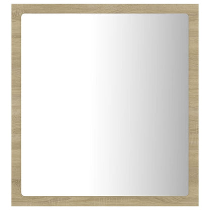 Specchio da Bagno LED Rovere Sonoma 40x8,5x37 cm in Acrilico - homemem39