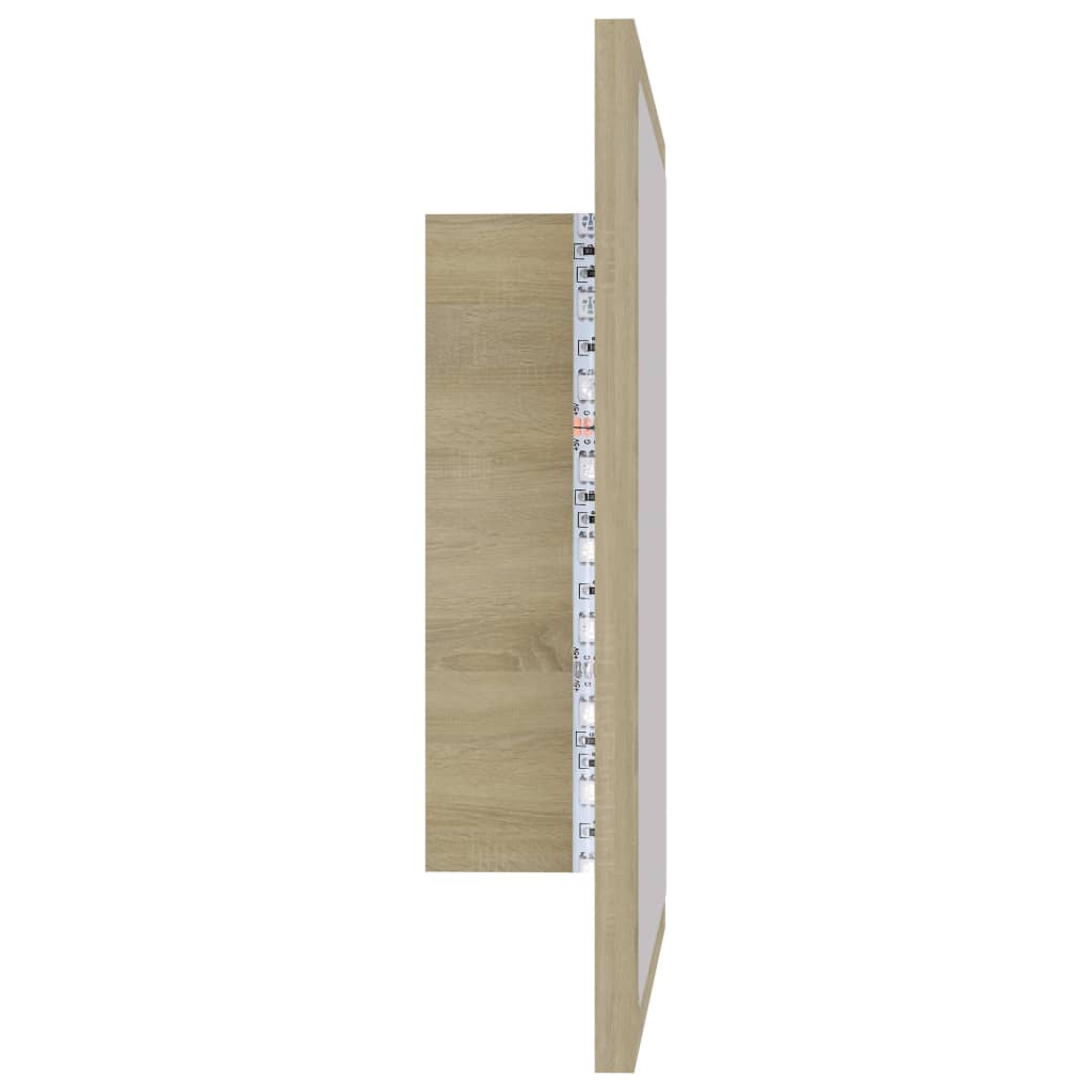 Specchio da Bagno LED Rovere Sonoma 40x8,5x37 cm in Acrilico - homemem39
