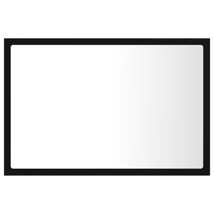Specchio da Bagno a LED Nero 60x8,5x37 cm in Acrilico | homemem39