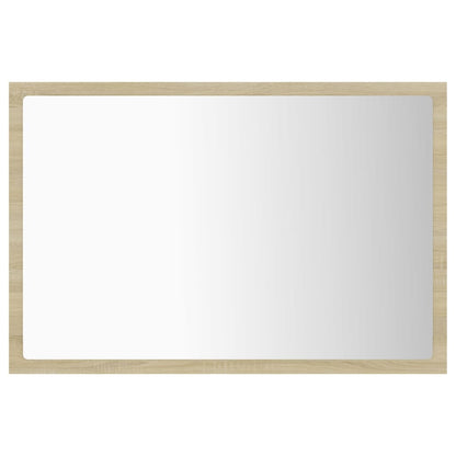 Specchio da Bagno LED Rovere Sonoma 60x8,5x37 cm in Acrilico | homemem39