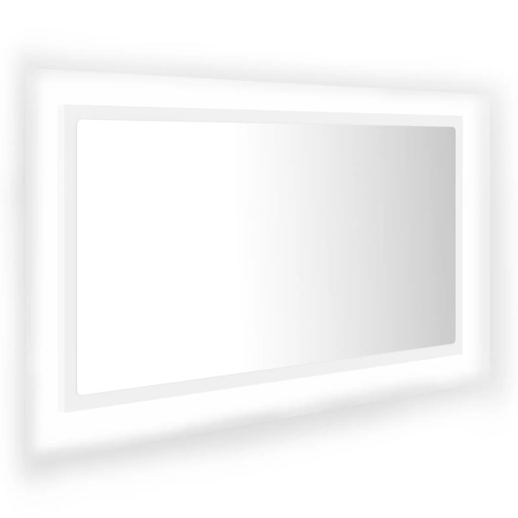 Specchio da Bagno con LED Bianco 80x8,5x37 cm in Acrilico | homemem39
