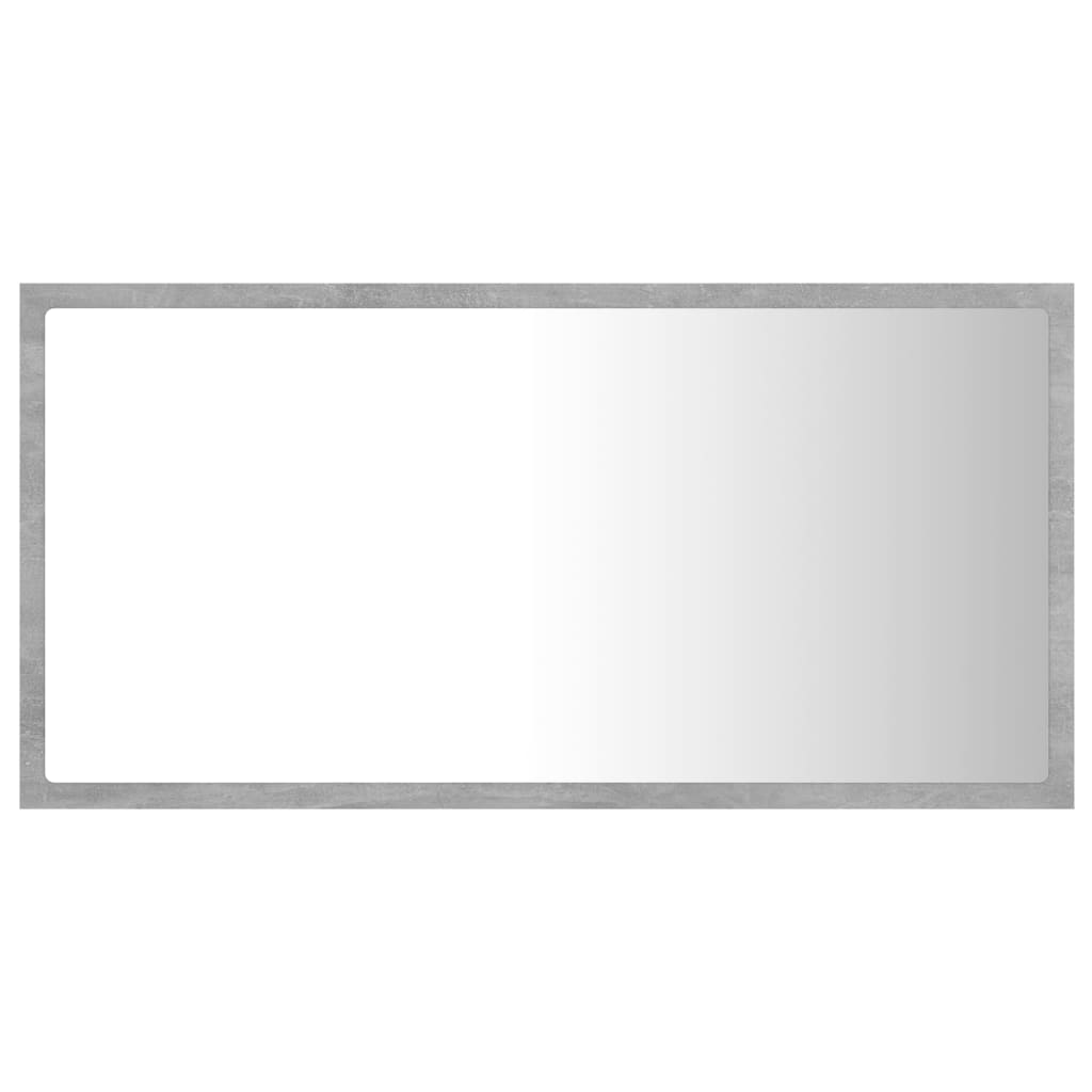 Specchio da Bagno a LED Grigio 80x8,5x37 cm in Acrilico | homemem39