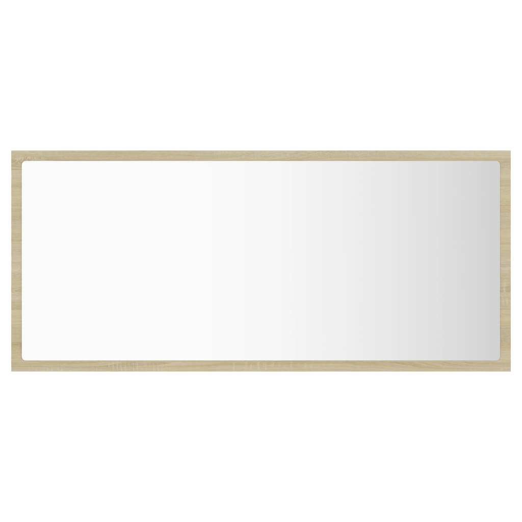Specchio da Bagno LED Rovere Sonoma 90x8,5x37 cm in Acrilico - homemem39
