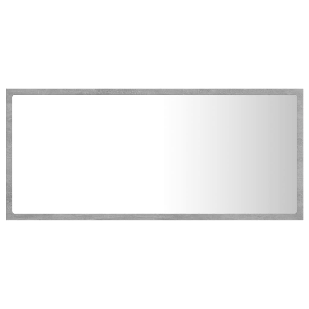 Specchio da Bagno a LED Grigio 90x8,5x37 cm in Acrilico | homemem39