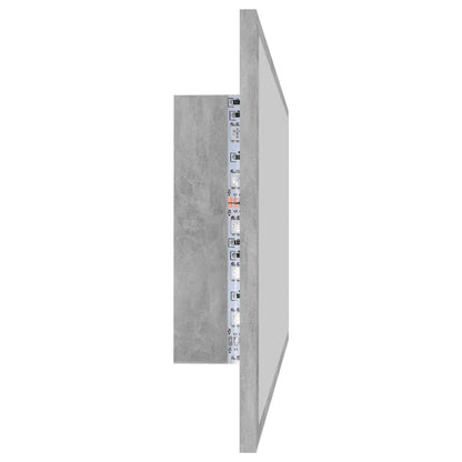 Specchio da Bagno a LED Grigio 90x8,5x37 cm in Acrilico | homemem39