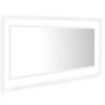 Specchio da Bagno con LED Bianco 100x8,5x37 cm in Acrilico | homemem39