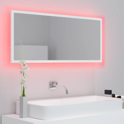 Specchio da Bagno con LED Bianco 100x8,5x37 cm in Acrilico | homemem39