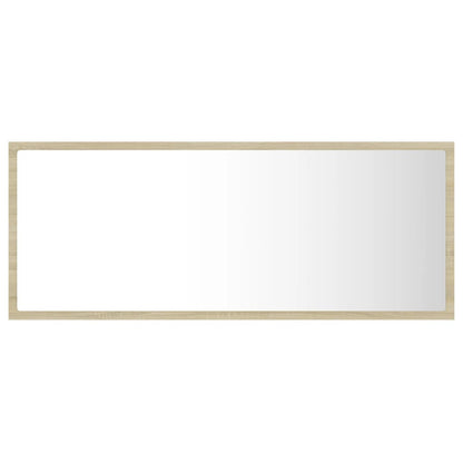 Specchio da Bagno LED Rovere Sonoma 100x8,5x37 cm in Acrilico | homemem39