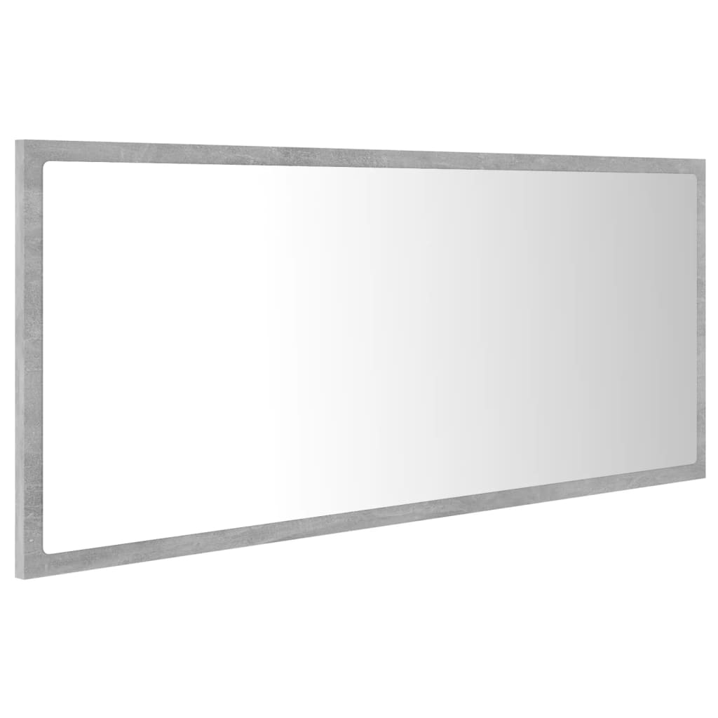 Specchio da Bagno a LED Grigio 100x8,5x37 cm in Acrilico | homemem39