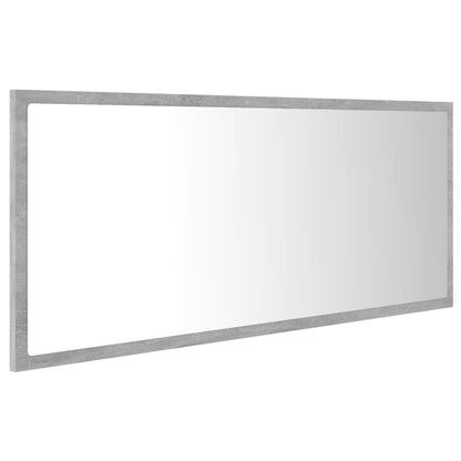 Specchio da Bagno a LED Grigio 100x8,5x37 cm in Acrilico | homemem39