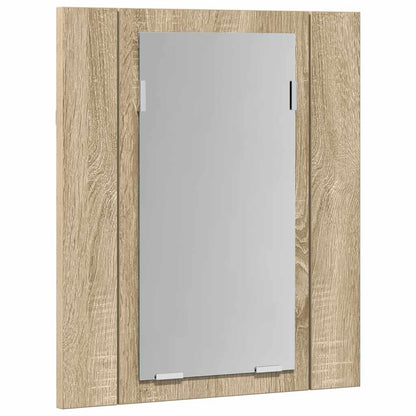 Armadietto a Specchio con Luci LED Rovere Sonoma in Acrilico - homemem39