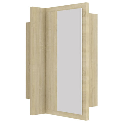 Armadietto a Specchio con Luci LED Rovere Sonoma in Acrilico - homemem39